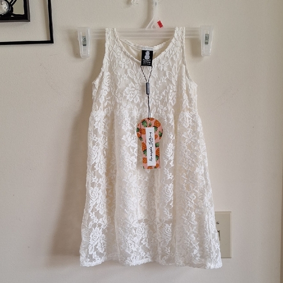 Pineapple Clothing Kids White Lace Sleeveless Dress Size 3/4 | 2-3 Years - Picture 2 of 11